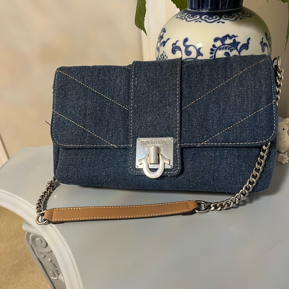 Denim Chain Strap Bag